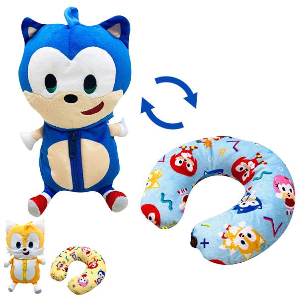 MORIPiLO ネックピロー 飛行機 枕 ソニック グッズ ぬいぐるみ クッション ソニック テイ...