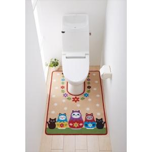 【色: ベージュ】オカ(OKA) フローリア トイレマット ロング 約75cm× Amazon｜オカ(OKA) フローリア トイレマット ロング 約75cm×63cm