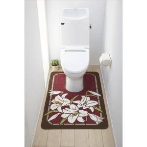 【色: グリーン】オカ(OKA) プロヴァンス シエル ロングサイズトイレマット プロヴァンス シエル ロングトイレマット 約75cm×63cm （ ロングサイズ