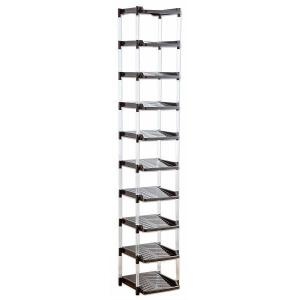 平和工業 シューズラック スリム 10段 ブラウン 靴 玄関収納 収納 収納グッズ 代引不可