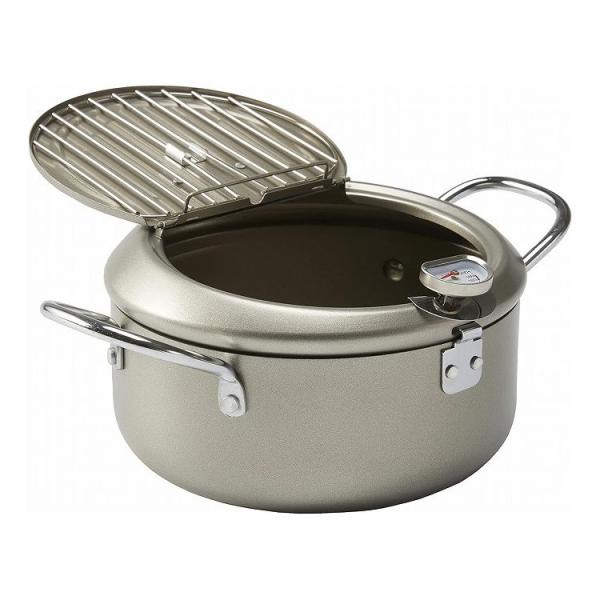 美吉 Cokwer バット蓋付 天ぷら鍋 20cm TPーS20W 蓋を開けるとバットに早がわり 代...