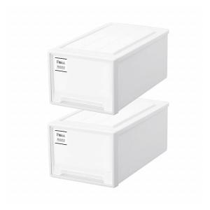 2個セット 天馬 Fits フィッツケース モノ クローゼット M-30 ホワイト 幅30cm 奥行53cm 高さ23cm