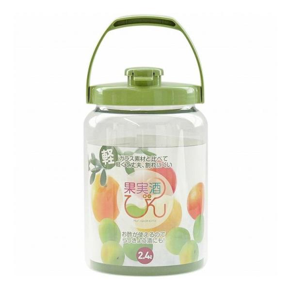 タケヤ化学工業 果実酒びん R型 2.4L みどり 代引不可