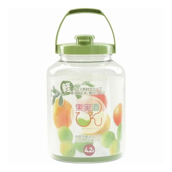 タケヤ化学工業 果実酒びん R型 4.2L みどり 代引不可