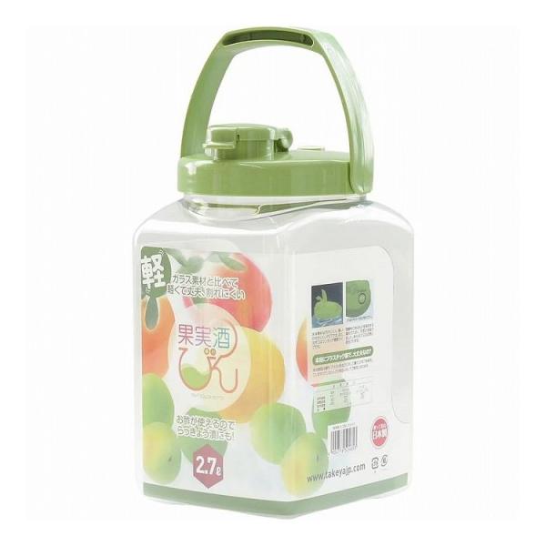 タケヤ化学工業 果実酒びん S型 2.7L みどり 代引不可
