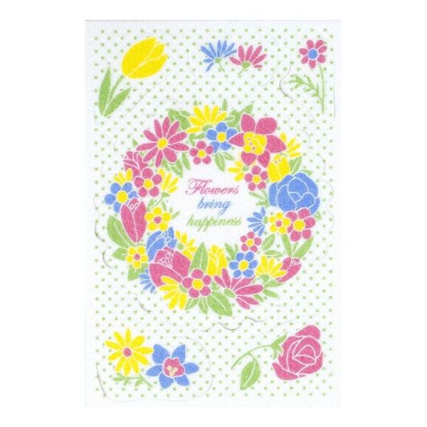 2個セット 吸着トイレの消臭シート リースフラワー おしゃれ かわいいKP09 代引不可