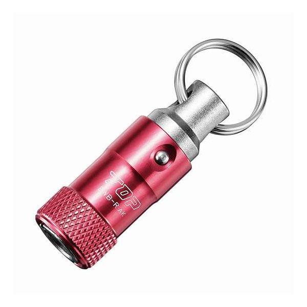 トップ工業 TOP 携帯用 ワンタッチ式 ビットホルダー リング付 レッド EWB-R 代引不可