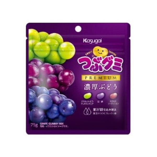 10個セット 春日井製菓 つぶグミ Premium 濃厚ぶどう 75g x10 まとめ買い まとめ売...