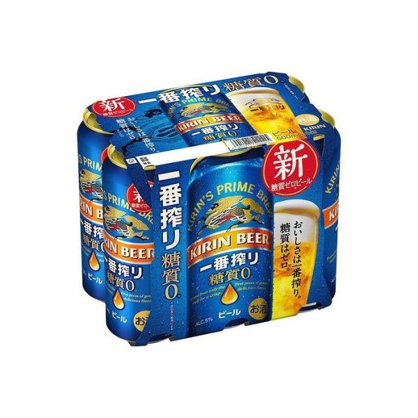 4個セット キリン 一番搾り 糖質ゼロ 6缶パック 500X6 x4 まとめ売り セット販売 お徳用...