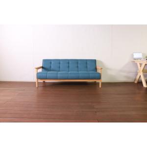 レトロソファ 3人掛け 幅170 奥行73 高...の詳細画像2