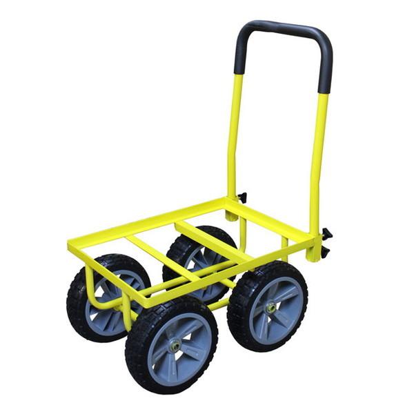 スチールハウスカー ノーパンク 4輪 耐荷重約80kg スチール製 ハウスキャリー コンテナカー コ...
