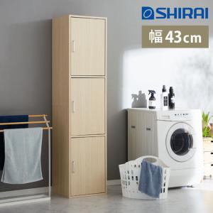 収納ラック 扉付き フルニコ 幅43cm ナチュラル 収納 高さ179.7cm 木目