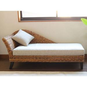 東京ラタン 天然籐ハイバックカウチソファ 幅120 クッション付き