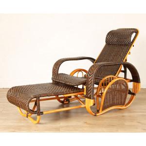 リクライニング チェア ラタン 手編み 籐家具 イス