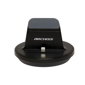 アーキサイト ARCHISS i-STAND BY ME Lightning接続対応 充電&同期 DOCKスタンド ブラック AS-ISBM-BK 代引不可｜recommendo