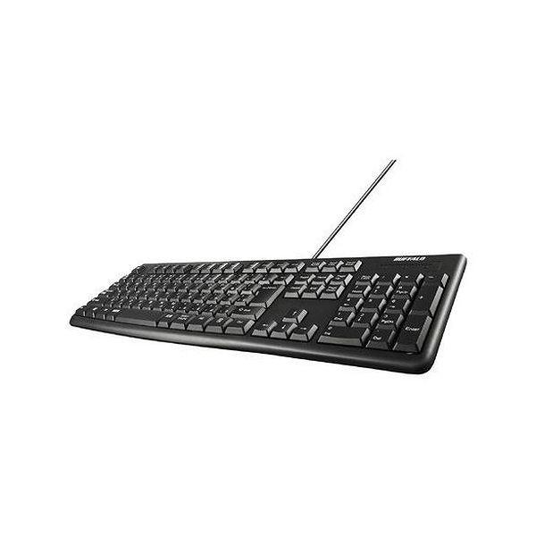 BUFFALO USB接続 有線スタンダードキーボード ブラック BSKBU100BKZ 代引不可