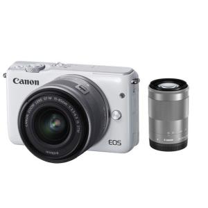 キヤノン <EOS>Canon ミラーレス一眼カメラ EOS M10・ダブルズームキット(1800万画素/ホワイト)[0922C034] EOSM10WH-WZK 代引不可｜recommendo