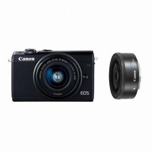 キヤノン (EOS)Canon ミラーレス一眼カメラ EOS M100・ダブルレンズキット(2420万画素/ブラック)[2209C034] EOSM100BK-WLK 代引不可｜recommendo