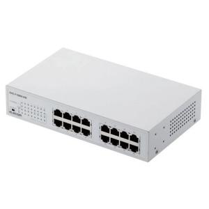 エレコム 10/100Mbps対応スイッチングHub/16ポート/金属筐体/電源内蔵モデル/ホワイト 代引不可｜recommendo