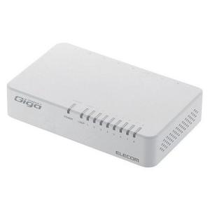 エレコム Giga対応スイッチングHub/8ポート/プラスチック筐体/電源外付モデル/ホワイト EHC-G08PA2-W 代引不可｜recommendo