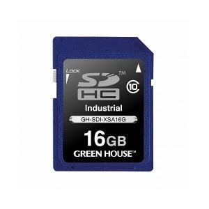 グリーンハウス 組み込み機器で幅広く使える工業用途SD SDHCカード 動作温度-40℃~+85℃ SLC 16GB GH-SDI-XSA16G 代引不可｜recommendo