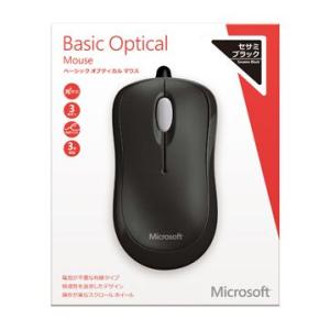 Microsoft Basic Optical Mouse for Business Mac/Win USB Japanese 1 License Black 日本マイクロソフト 4YH-00003｜recommendo