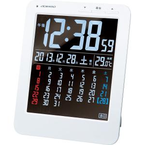 カラーカレンダー電波時計 KW9292 ADESSO 代引不...