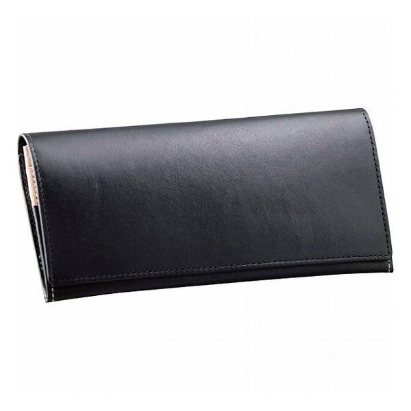 オイルレザーバイカラー長財布 ブラック TA62-01 装身具 財布 札束入れ 代引不可