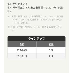 電気ケトル 0.8L ブラック タイガー魔法瓶...の詳細画像3
