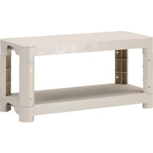 ＴＲＵＳＣＯ プラ棚軽量型 高さ392−2段タイプ コーナーキャップ4個付 TPT-K1232C 物品棚・プラスチック棚