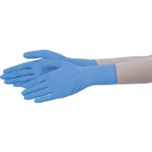 テイジン ニトリル手袋 粉なし 青 L NBR-PF10BL 作業手袋・使い捨て手袋