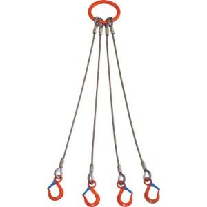 大洋 4本吊 ワイヤスリング 1．6ｔ用×1ｍ 4WRS 1.6TX1 吊りクランプ・スリング・荷締機・チェーンスリング