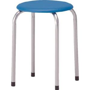 ＴＲＵＳＣＯ 丸イス 塗装脚 Φ３２０ＸＨ４４５ ブルー TMSPB