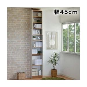 日本製 壁面収納 幅45cm 壁面家具 CR-450 本棚 薄型 つっぱり式 耐震