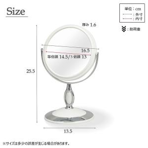 ラウンド卓上ミラー 2WAY(3倍鏡/拡大鏡)...の詳細画像3