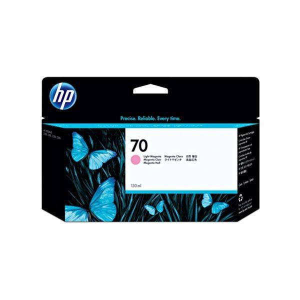 （まとめ） HP70 インクカートリッジ ライトマゼンタ 130ml 顔料系 C9455A 1個 〔...