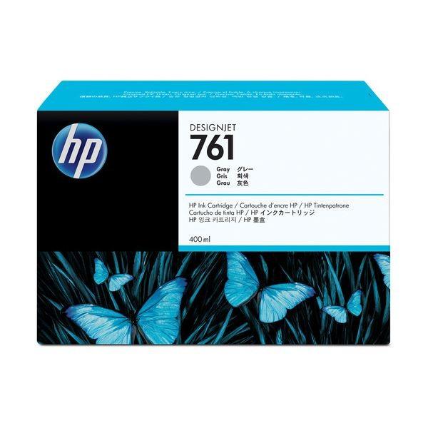 （まとめ） HP761 インクカートリッジ グレー 400ml 染料系 CM995A 1個 〔×3セ...