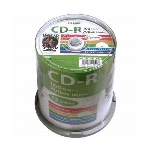 (まとめ)HI DISC CD-R 700MB 100枚スピンドル データ用 52倍速対応 白ワイドプリンタブル HDCR80GP100〔×2セット〕 代引不可｜recommendo