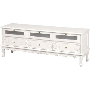 テレビ台 幅150cm 姫系 完成品 引出し付 HAMPTON （ リビングボード 白