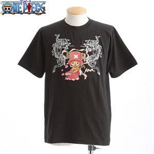 むかしむかし ワンピースコレクション 和柄半袖Tシャツ S-2438 チョッパー双龍 黒 M 代引不...