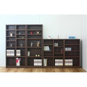 本棚/ブックシェルフ 〔幅70cm〕 高さ120cm 可動棚板2枚付き 木目調