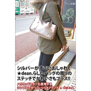 dean（ディーン） small whip stitched tote トートバッグ シルバー 代引不可｜recommendo