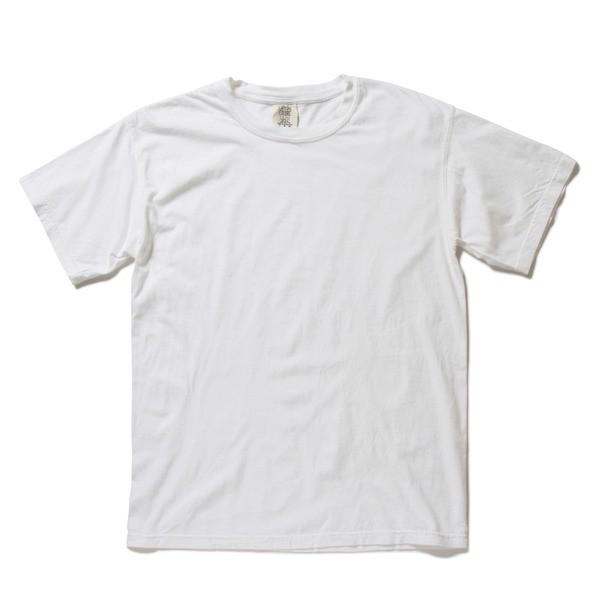 50回ウォツシュ加工ガーメント後染め６．２オンスヘビーウェイトTシャツ ホワイト L 代引不可