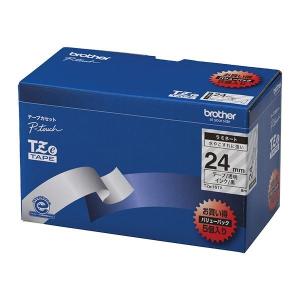 ブラザー工業 TZeテープ ラミネートテープ(透明地/黒字) 24mm 5本パック TZe-151V 代引不可｜recommendo