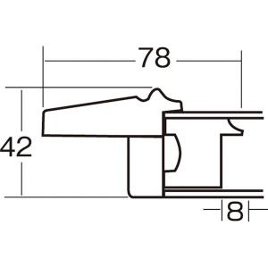 シンプル仕様 油絵額縁/油彩額縁 〔F3 チー...の詳細画像1