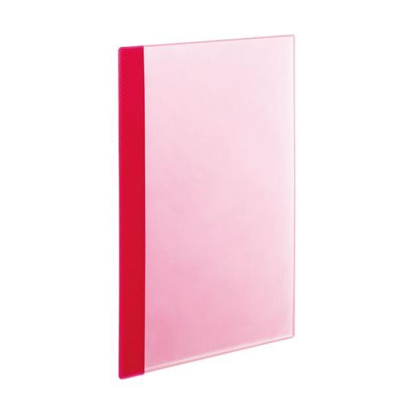 （まとめ）TANOSEE薄型クリアブック(角まる) A4タテ 5ポケット ピンク 1セット(50冊:...