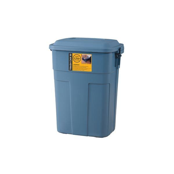 ゴミ箱/ダストボックス 〔50L ネイビー〕 幅45.5cm 日本製 ポリエチレン スチール 『トラ...