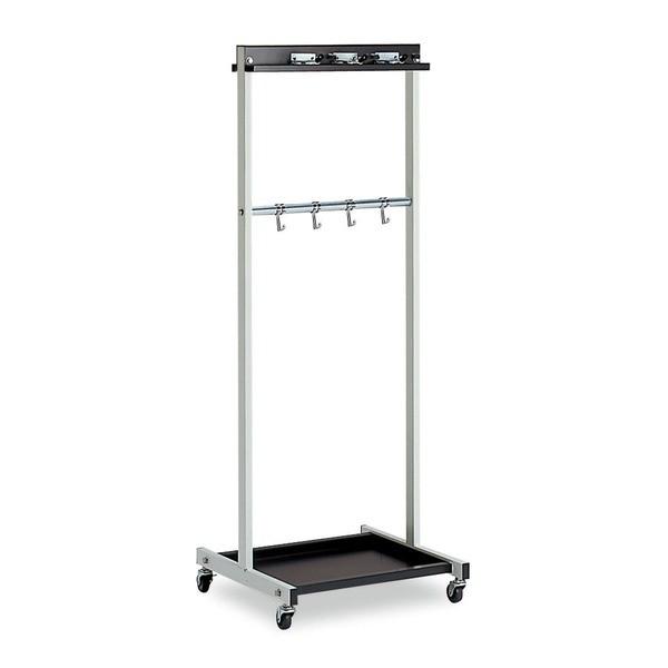 モップハンガー/清掃用品収納 〔RC型 コンパクト 6本掛け〕 幅53.6×奥行50.5×高さ137...