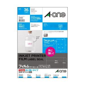 エーワン ラベルシール レーザー 耐水 27面 20シート 31373 g. : 葉月