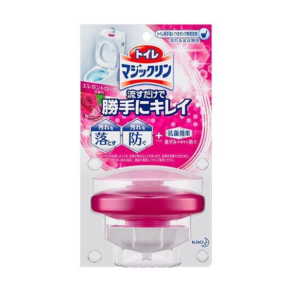 (まとめ) 花王 トイレマジックリン 流すだけで勝手にキレイ ローズせっけんの香り 本体 80g 1...